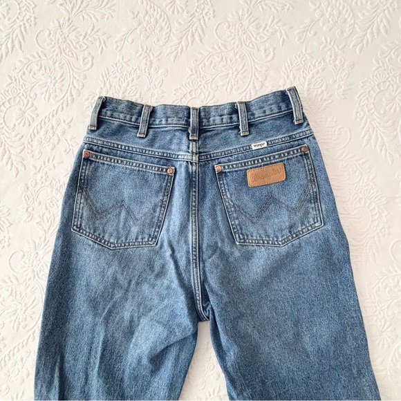 Wrangler Wild West 603 High Rise Straight Jean Retro Mid Damaged - Picture 9 of 15